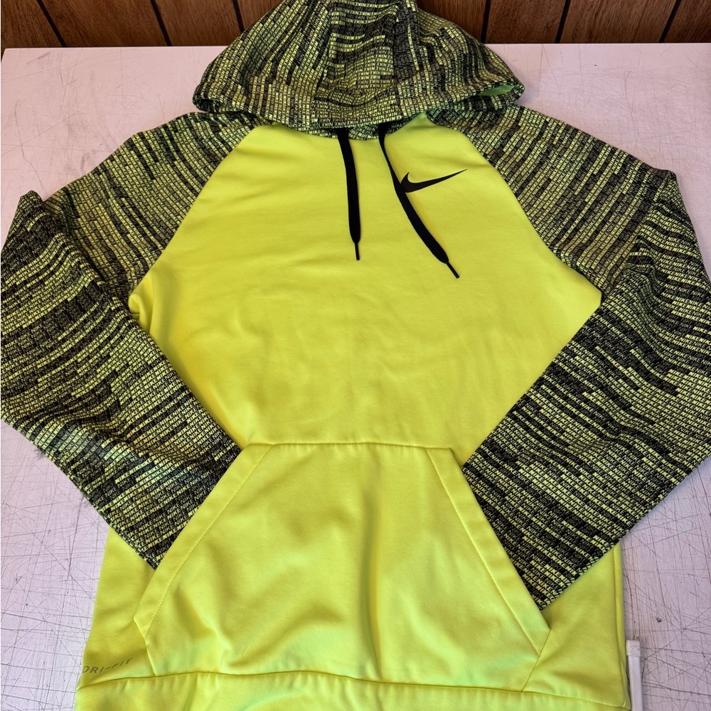 Nike Lime and Black Men's hoodie